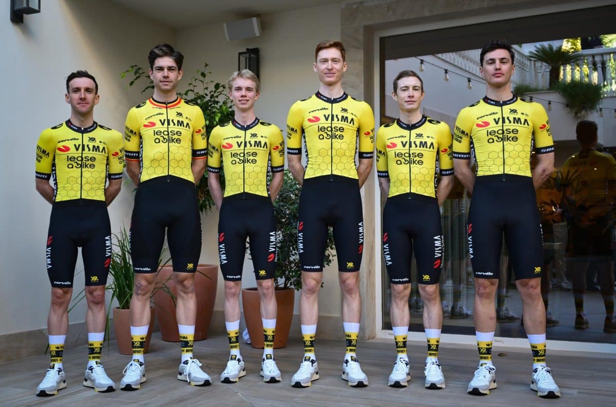 Simon Yates, Wout van Aert, Jorgen Nordhagen, Mateo Jorgenson, Jonas Vingegaard y Olav Kooij - Visma