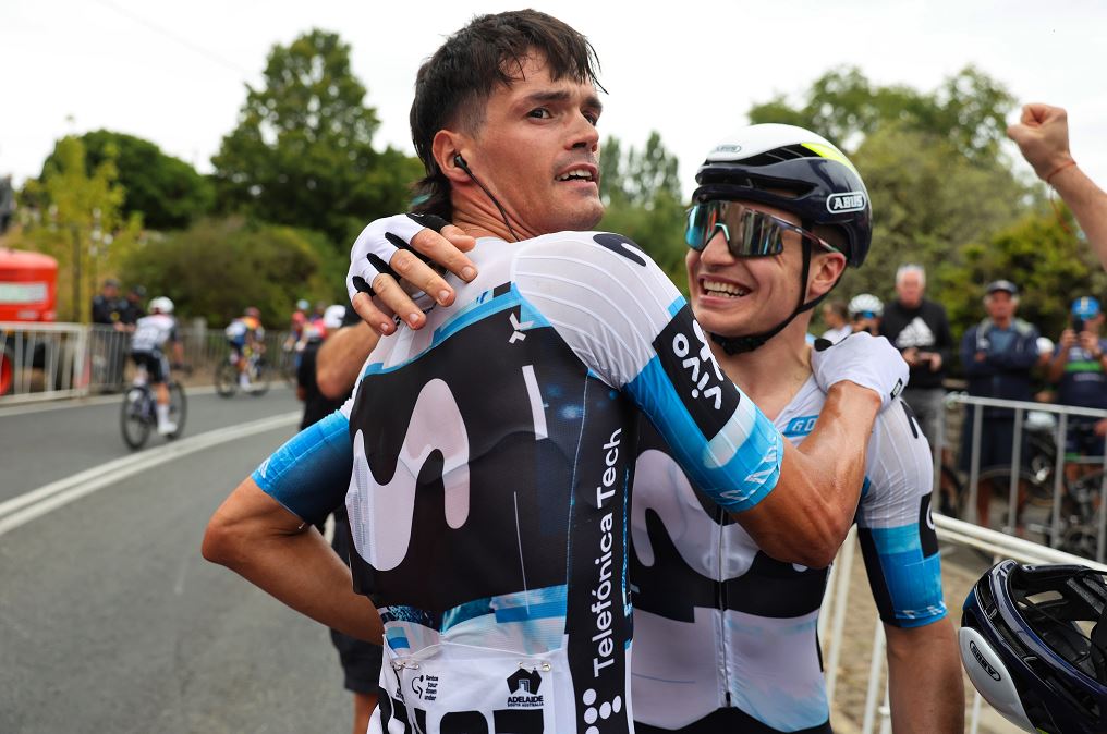 Javier Romo (Movistar) en el Tour Down Under