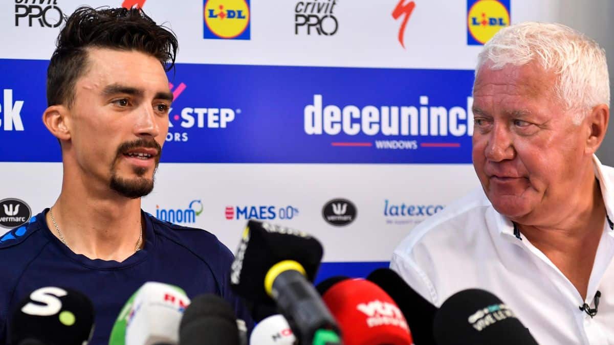 Julian Alaphilippe y Patrick Lefevere