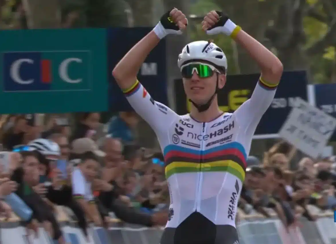 Tadej Pogacar en los Campeonatos Europeos de 2025.