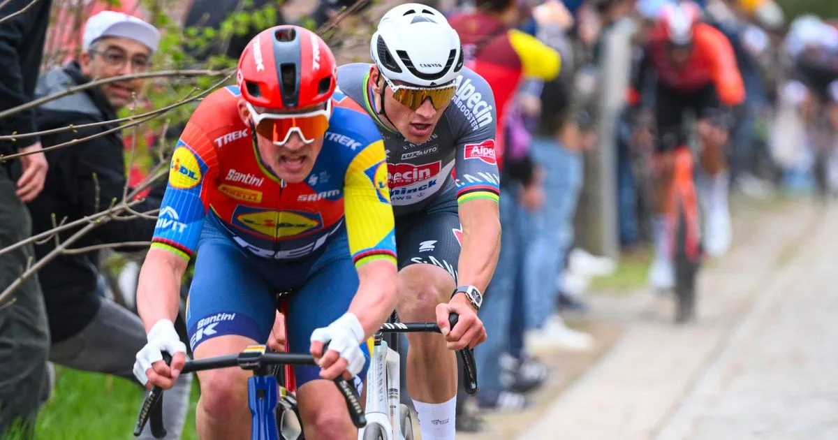 Mads Pedersen (Lidl-Trek) y Mathieu Van der Poel (Alpecin) (IMAGO)