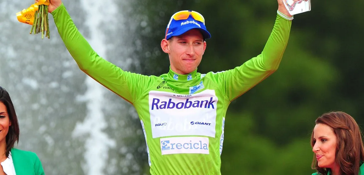 Bauke Mollema al ganar la camiseta de puntos en La Vuelta 201