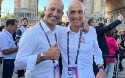 Joxean Fernández "Matxin", director deportivo de UAE y el CEO, Mauro Gianetti