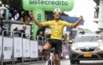 Juan Esteban Canchón al ganar etapa en la Vuelta del Futuro