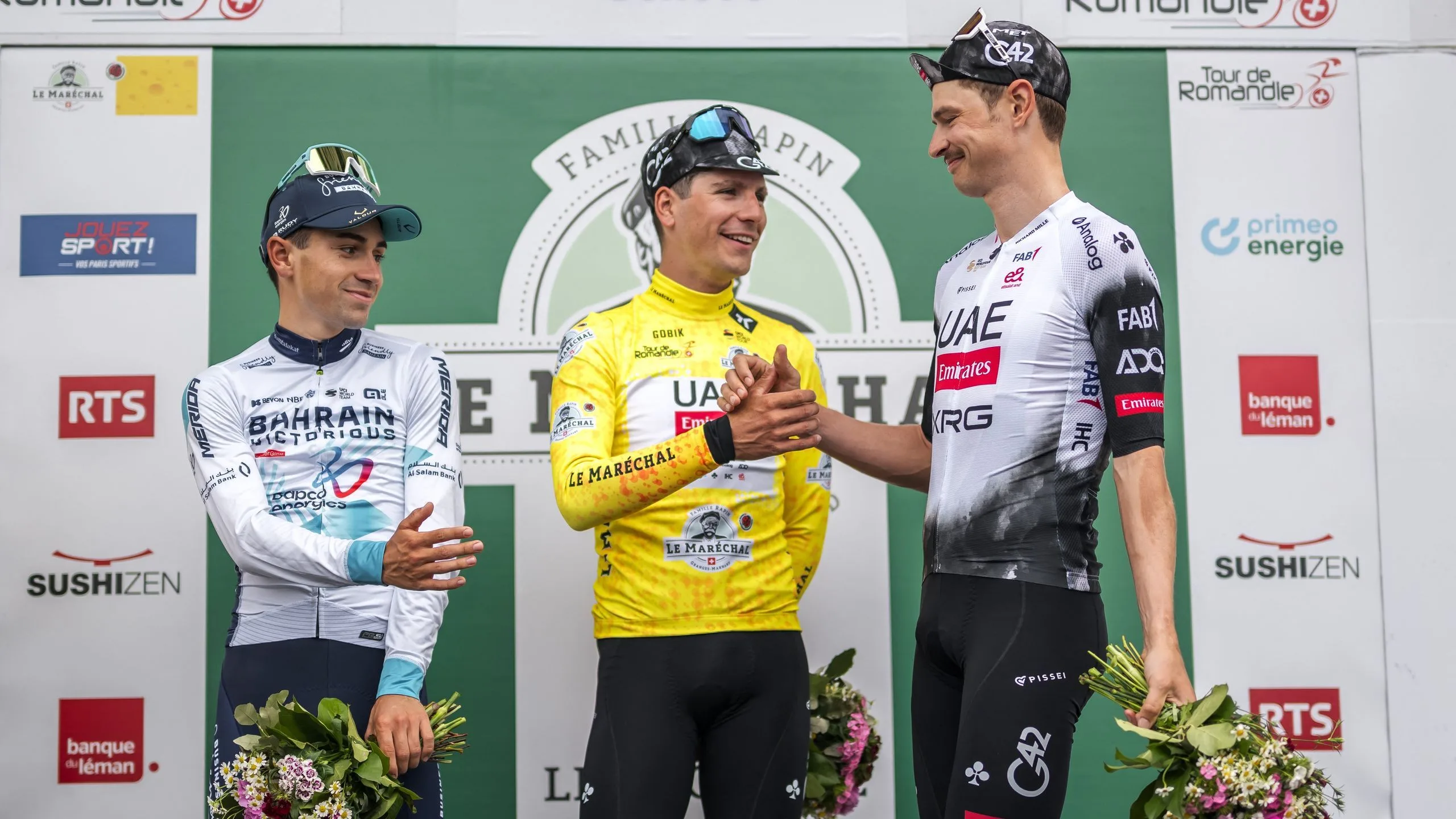El podio del Tour de Romandía 2025