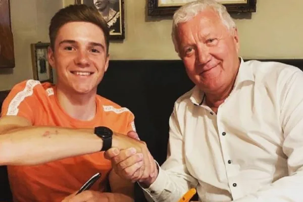 Remco Evenepoel y Patrick Lefevere