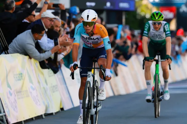 Alessandro Pinarello (NSN) al finalizar segundo en la etapa 3 de O Gran Camiño 2026