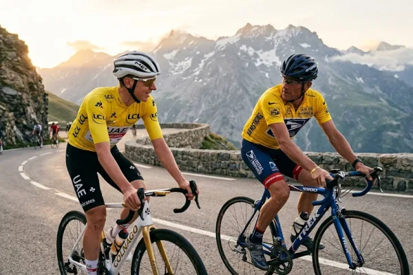 Tadej Pogacar y Lance Armstrong