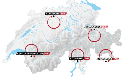 Mapa Tour de Suiza 2026
