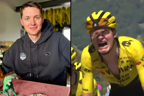 Tim Rex (Visma -Lease a Bike) y el meme que se volvió viral en el Giro d´Italia 2026