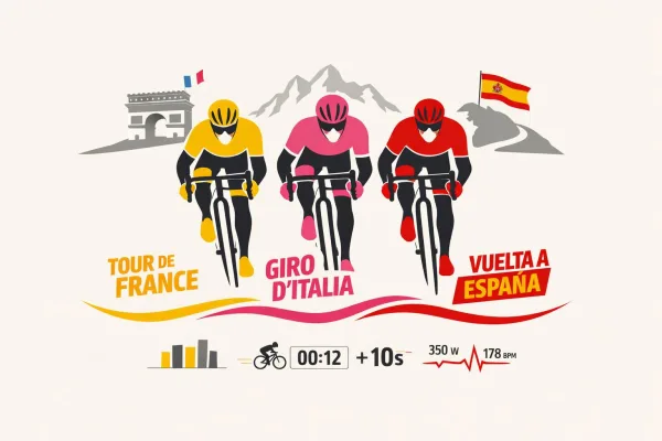 Ciclistas representan las tres grandes vueltas del ciclismo internacional