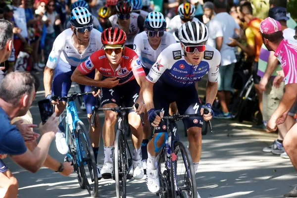 Ilan van Wilder y Remco Evenepoel (Soudal Quick-Step) en La Vuelta a España 2022