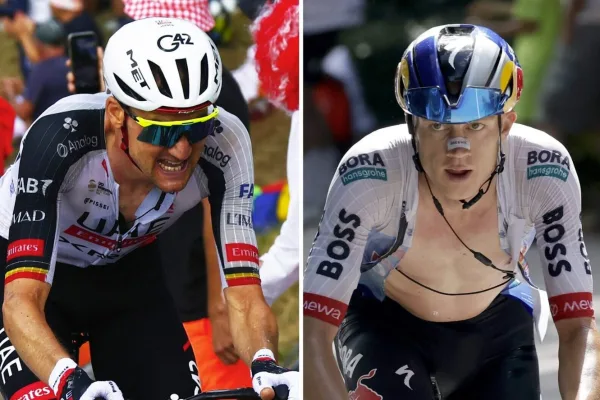 Tim Wellens (UAE) y Maxim Van Gils (Red Bull)
