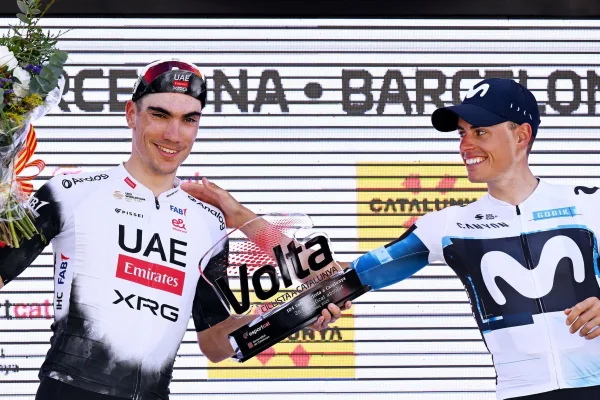 Juan Ayuso y Enric Mas en la Volta a Catalunya 2025