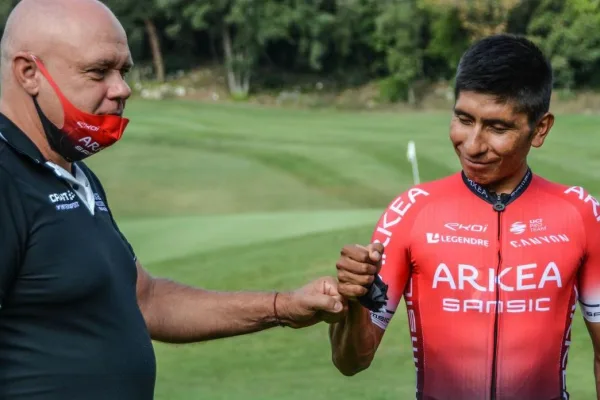 Emmanuel Hubert y Nairo Quintana en las épocas de Arkéa